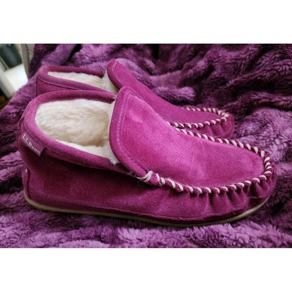 L.L. Bean Wicked Good Slipper Moc Boot in Bramble Berry Size 7 - Picture 5 of 9